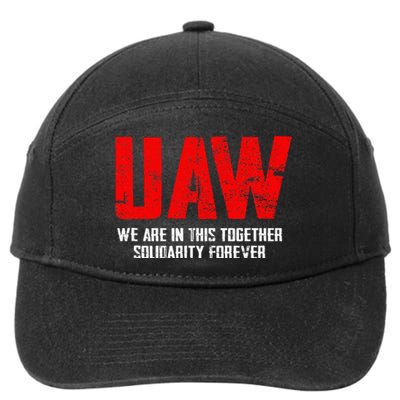 UAW Strike Red United Auto Workers Union UAW Strong 7-Panel Snapback Hat