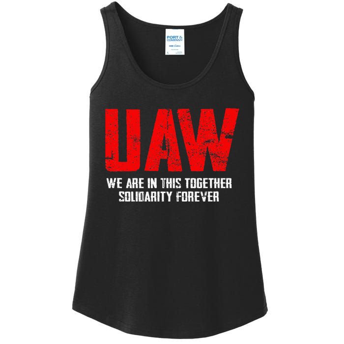 UAW Strike Red United Auto Workers Union UAW Strong Ladies Essential Tank