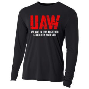 UAW Strike Red United Auto Workers Union UAW Strong Cooling Performance Long Sleeve Crew