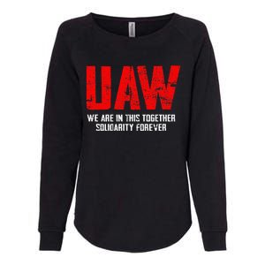 UAW Strike Red United Auto Workers Union UAW Strong Womens California Wash Sweatshirt