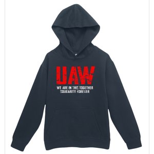 UAW Strike Red United Auto Workers Union UAW Strong Urban Pullover Hoodie