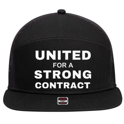 UAW Strike Red United Auto Workers Picket Sign 7 Panel Mesh Trucker Snapback Hat