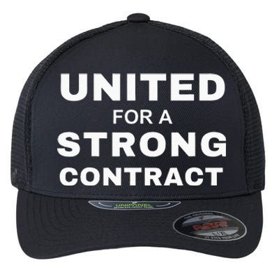 UAW Strike Red United Auto Workers Picket Sign Flexfit Unipanel Trucker Cap