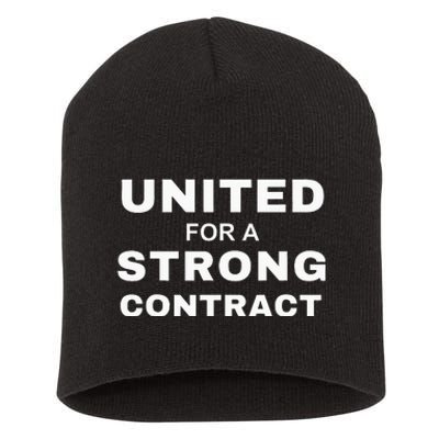 UAW Strike Red United Auto Workers Picket Sign Short Acrylic Beanie