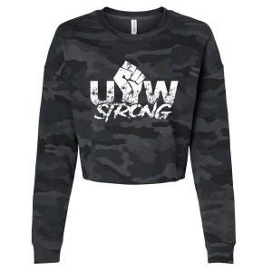 UAW Strike Red United Auto Workers Union UAW Strong Cropped Pullover Crew