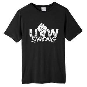 UAW Strike Red United Auto Workers Union UAW Strong Tall Fusion ChromaSoft Performance T-Shirt