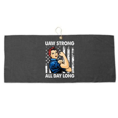 UAW Strike Red United Auto Workers Picket Sign Large Microfiber Waffle Golf Towel