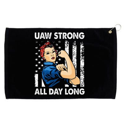 UAW Strike Red United Auto Workers Picket Sign Grommeted Golf Towel