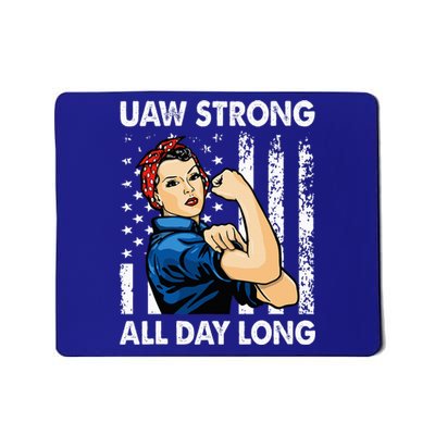 UAW Strike Red United Auto Workers Picket Sign Mousepad