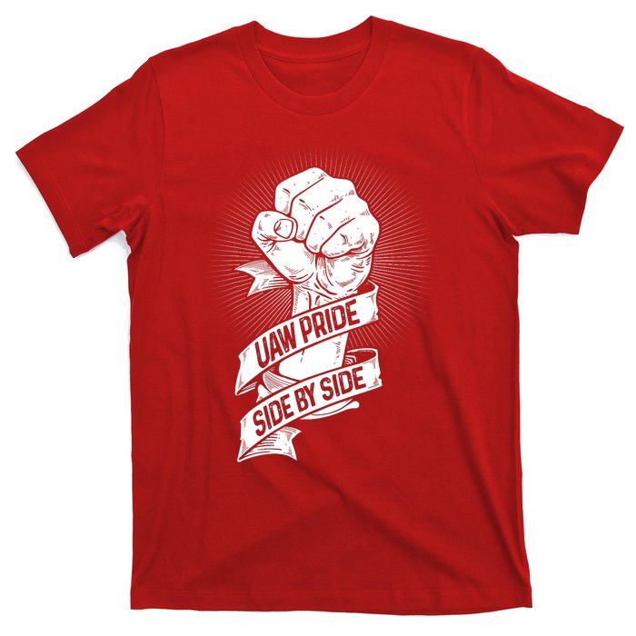 UAW Strike Red T United Auto Workers Picket Sign T-Shirt