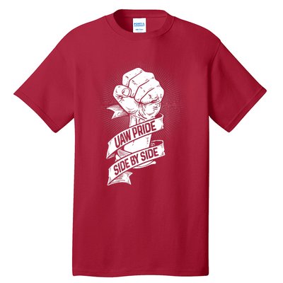 UAW Strike Red T United Auto Workers Picket Sign Tall T-Shirt