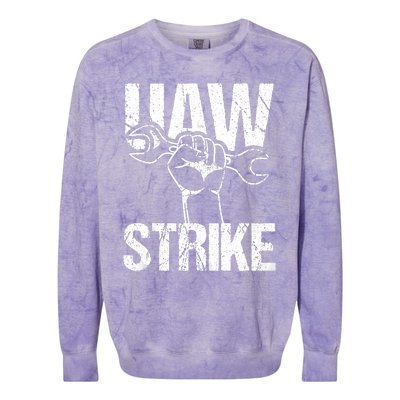 UAW Strike Red United Auto Workers Picket Sign Trending Design Colorblast Crewneck Sweatshirt