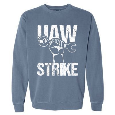 UAW Strike Red United Auto Workers Picket Sign Trending Design Garment-Dyed Sweatshirt