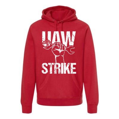 UAW Strike Red United Auto Workers Picket Sign Trending Design Premium Hoodie