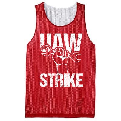 UAW Strike Red United Auto Workers Picket Sign Trending Design Mesh Reversible Basketball Jersey Tank