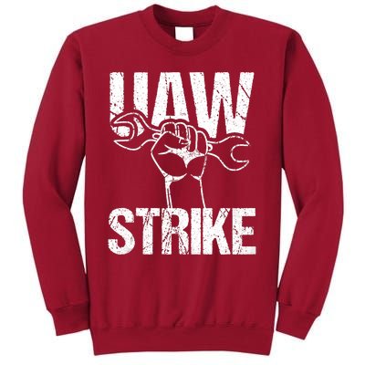 UAW Strike Red United Auto Workers Picket Sign Trending Design Tall Sweatshirt