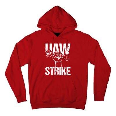 UAW Strike Red United Auto Workers Picket Sign Trending Design Tall Hoodie