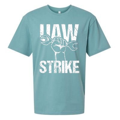 UAW Strike Red United Auto Workers Picket Sign Trending Design Sueded Cloud Jersey T-Shirt