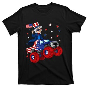 Uncle Sam Riding Monster Truck 4th Of July Funny T-Shirt