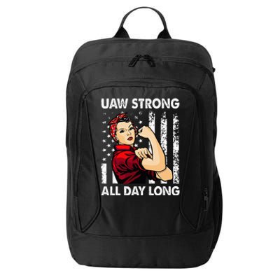 U.AW Strike Red United Auto Workers Picket City Backpack