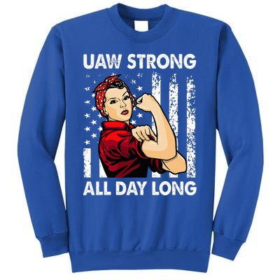 U.AW Strike Red United Auto Workers Picket Sweatshirt