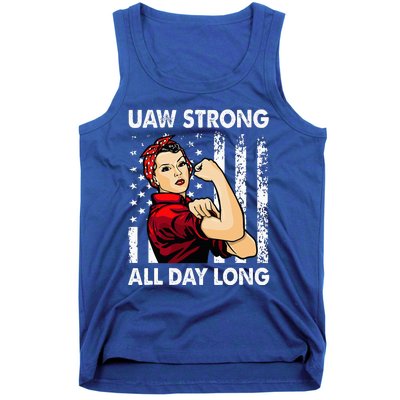 U.AW Strike Red United Auto Workers Picket Tank Top