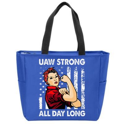 U.AW Strike Red United Auto Workers Picket Zip Tote Bag