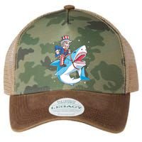 Uncle Sam Riding Shark 4th Of July Jawsome Legacy Tie Dye Trucker Hat