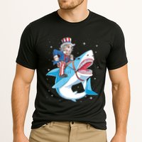 Uncle Sam Riding Shark 4th Of July Jawsome Performance Shirt