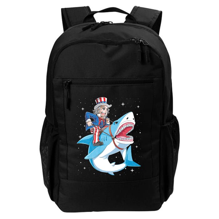 Uncle Sam Riding Shark 4th Of July Jawsome Backpack