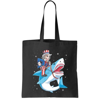 Uncle Sam Riding Shark 4th Of July Jawsome Bag