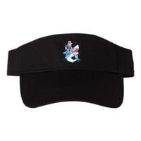 Uncle Sam Riding Shark 4th Of July Jawsome Visor