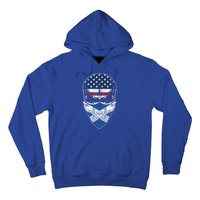 Usa Scotland Roots Gift Scottish American Flag Skull Cool Gift Hoodie