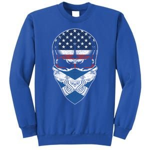 Usa Scotland Roots Gift Scottish American Flag Skull Cool Gift Sweatshirt