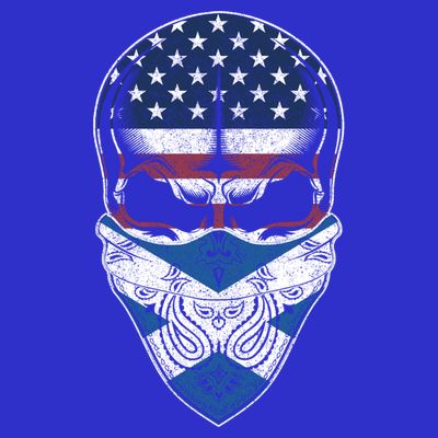 Usa Scotland Roots Gift Scottish American Flag Skull Cool Gift T-Shirt