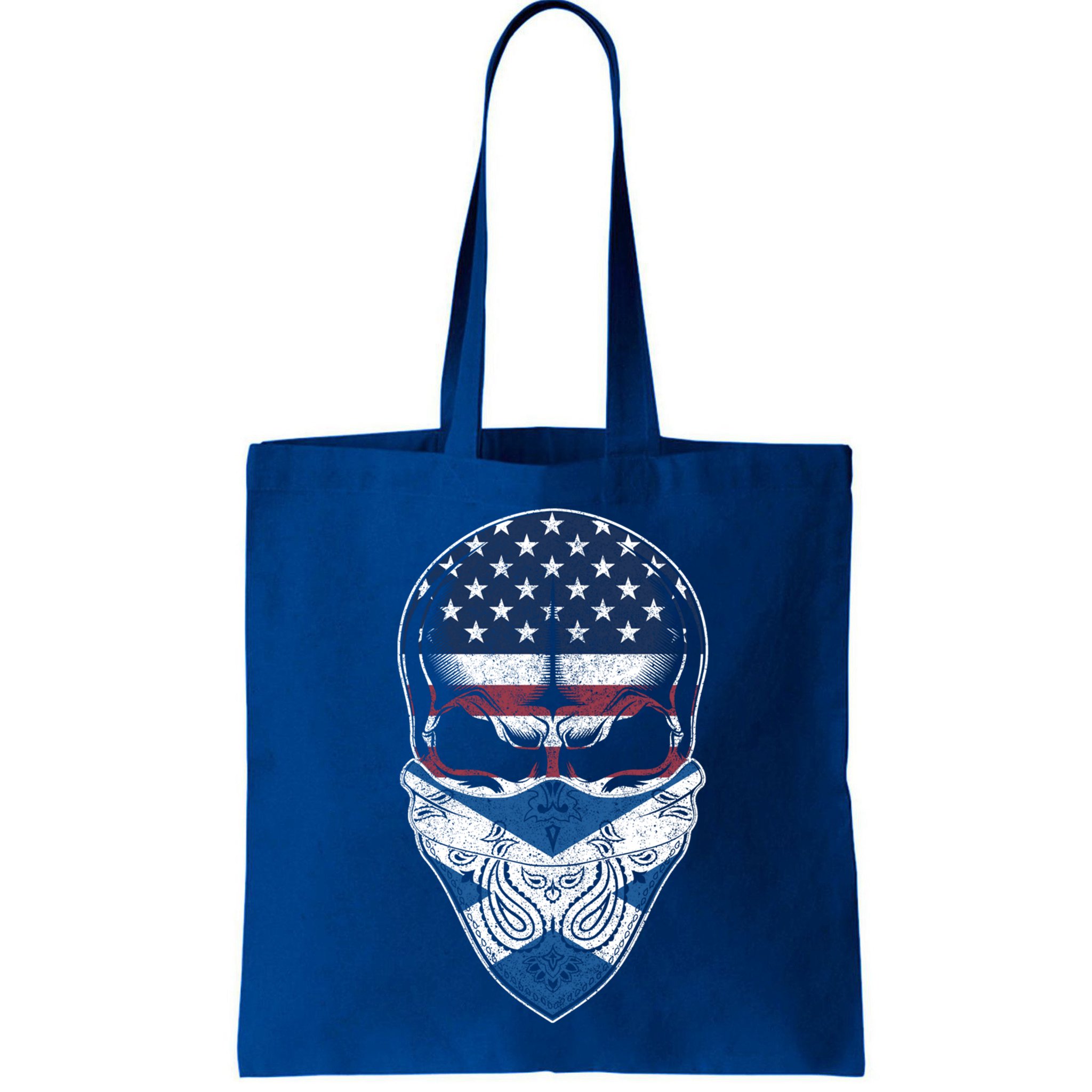 Usa Scotland Roots Gift Scottish American Flag Skull Cool Gift Bag