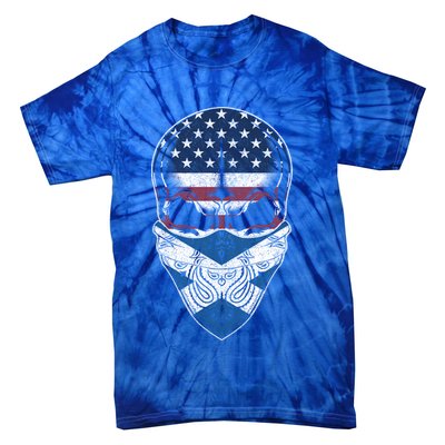 Usa Scotland Roots Gift Scottish American Flag Skull Cool Gift Tie-Dye T-Shirt