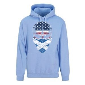 Usa Scotland Roots Gift Scottish American Flag Skull Cool Gift Unisex Surf Hoodie