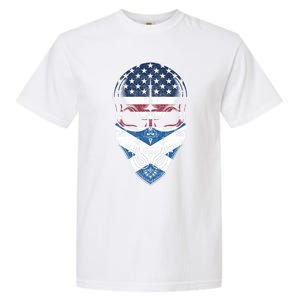 Usa Scotland Roots Gift Scottish American Flag Skull Cool Gift Garment-Dyed Heavyweight T-Shirt