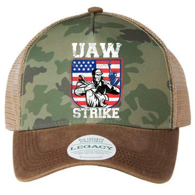 UAW Strike Red United Auto Workers Picket Sign Design Legacy Tie Dye Trucker Hat