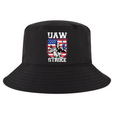 UAW Strike Red United Auto Workers Picket Sign Design Cool Comfort Performance Bucket Hat