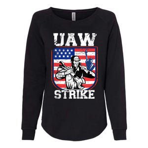 UAW Strike Red United Auto Workers Picket Sign Design Womens California Wash Sweatshirt