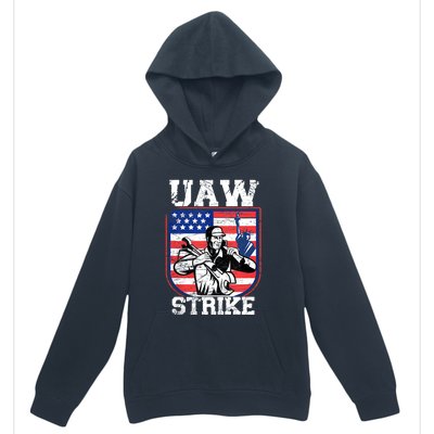 UAW Strike Red United Auto Workers Picket Sign Design Urban Pullover Hoodie