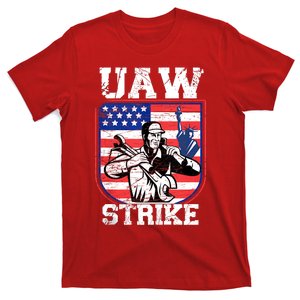 UAW Strike Red United Auto Workers Picket Sign Design T-Shirt