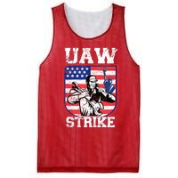 UAW Strike Red United Auto Workers Picket Sign Design Mesh Reversible Basketball Jersey Tank