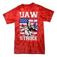 UAW Strike Red United Auto Workers Picket Sign Design Tie-Dye T-Shirt