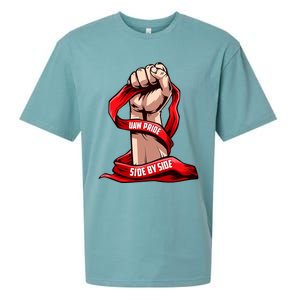 UAW Strike Red United Auto Workers Picket Sign Design Sueded Cloud Jersey T-Shirt