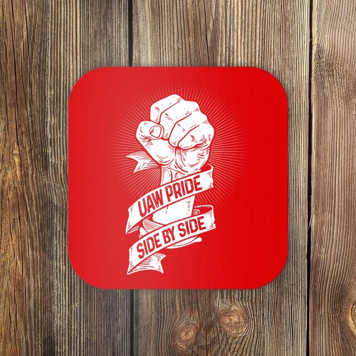 Uaw Strike Red United Auto Workers Picket Sign Coaster