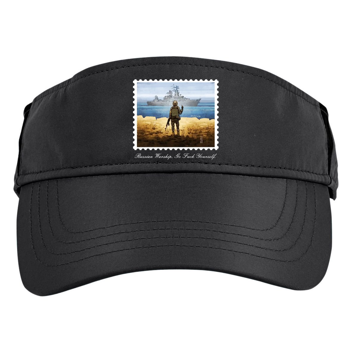 Ukraine Stamp Russian Warship Go F Yourself Island Of Heroes Ukrainian Adult Drive Performance Visor