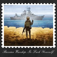 Ukraine Stamp Russian Warship Go F Yourself Island Of Heroes Ukrainian Adult Drive Performance Visor